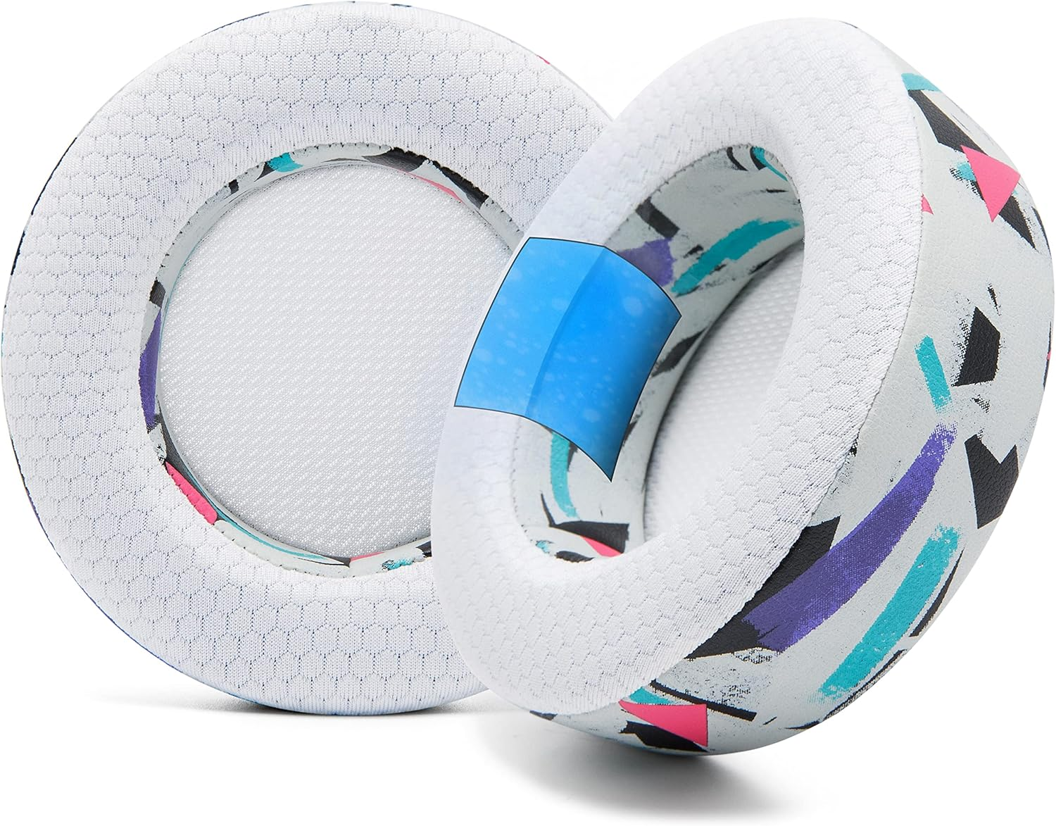 WC Freeze Virtuoso - Hybrid Fabric Cooling Gel Replacement Earpads for Corsair Virtuoso Gaming Headset, Made by Wicked Cushions, Improved Durability, Thickness and Sound Isolation | (Black)