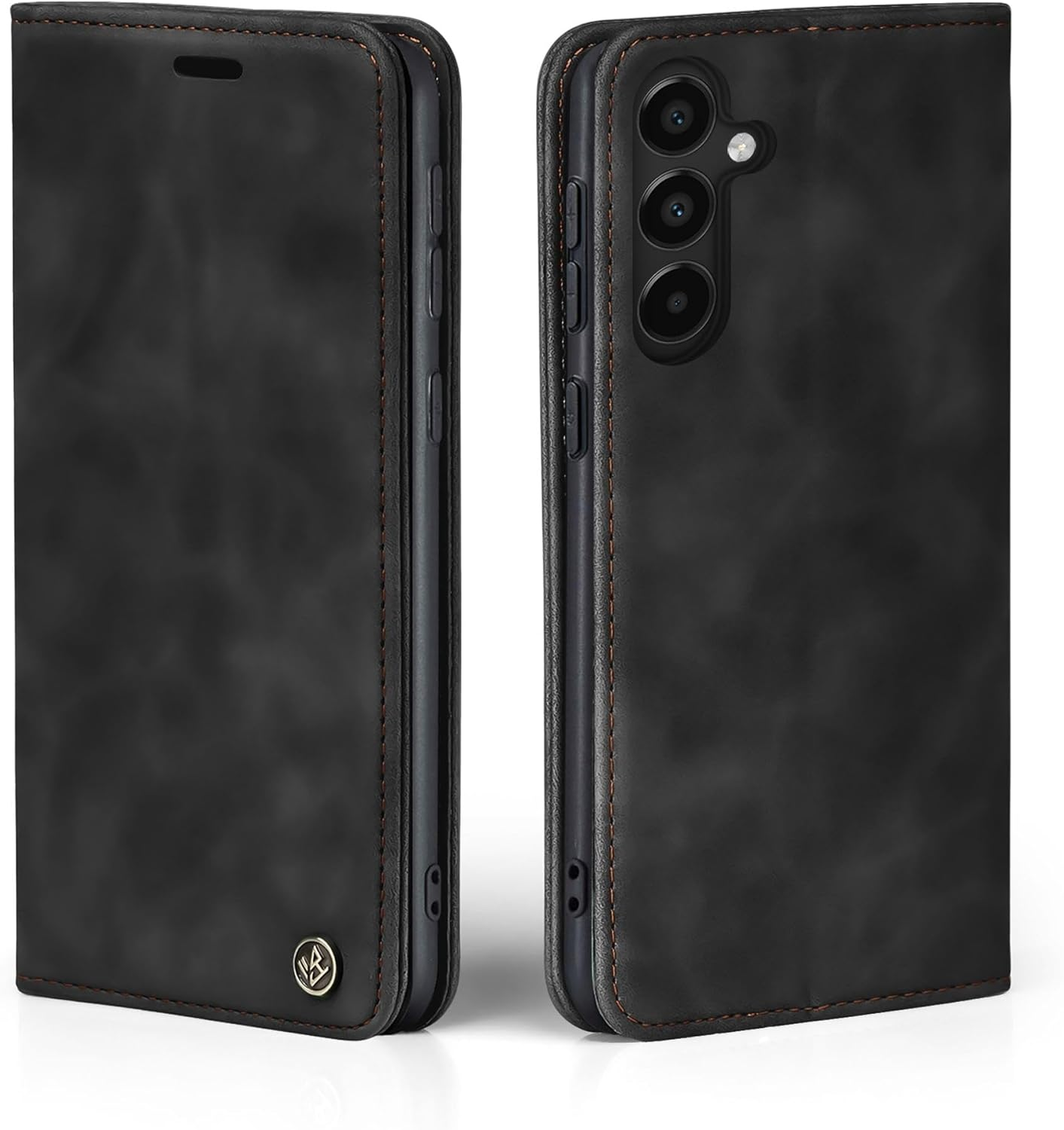 LBH Mobile Phone Case for Samsung Galaxy A13 in Light Brown with Card and Money Compartment Smartphone Case with Stand Function Flip Case Protective Case Magnetic Closure Vintage