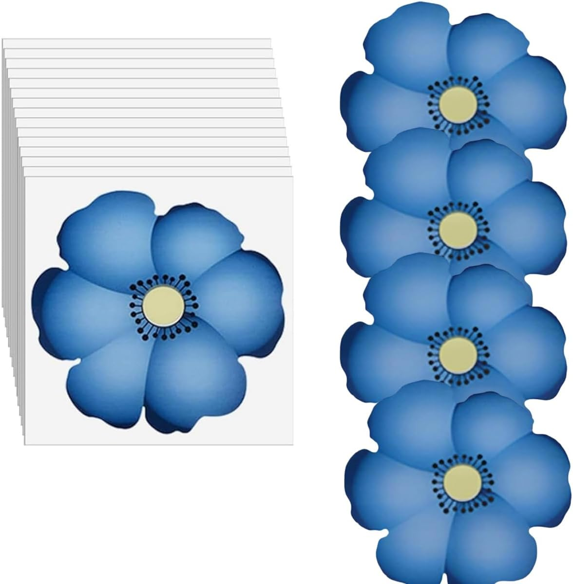 20 PCS Window Fly Paper for Indoors Sticky,Window Flowers Decoration Design Sticky Fly Trap Fly Tape,Floral Pattern Design Sticky Fly Catcher for Indoor Houseflies Houseflies Kitchen and Dinning