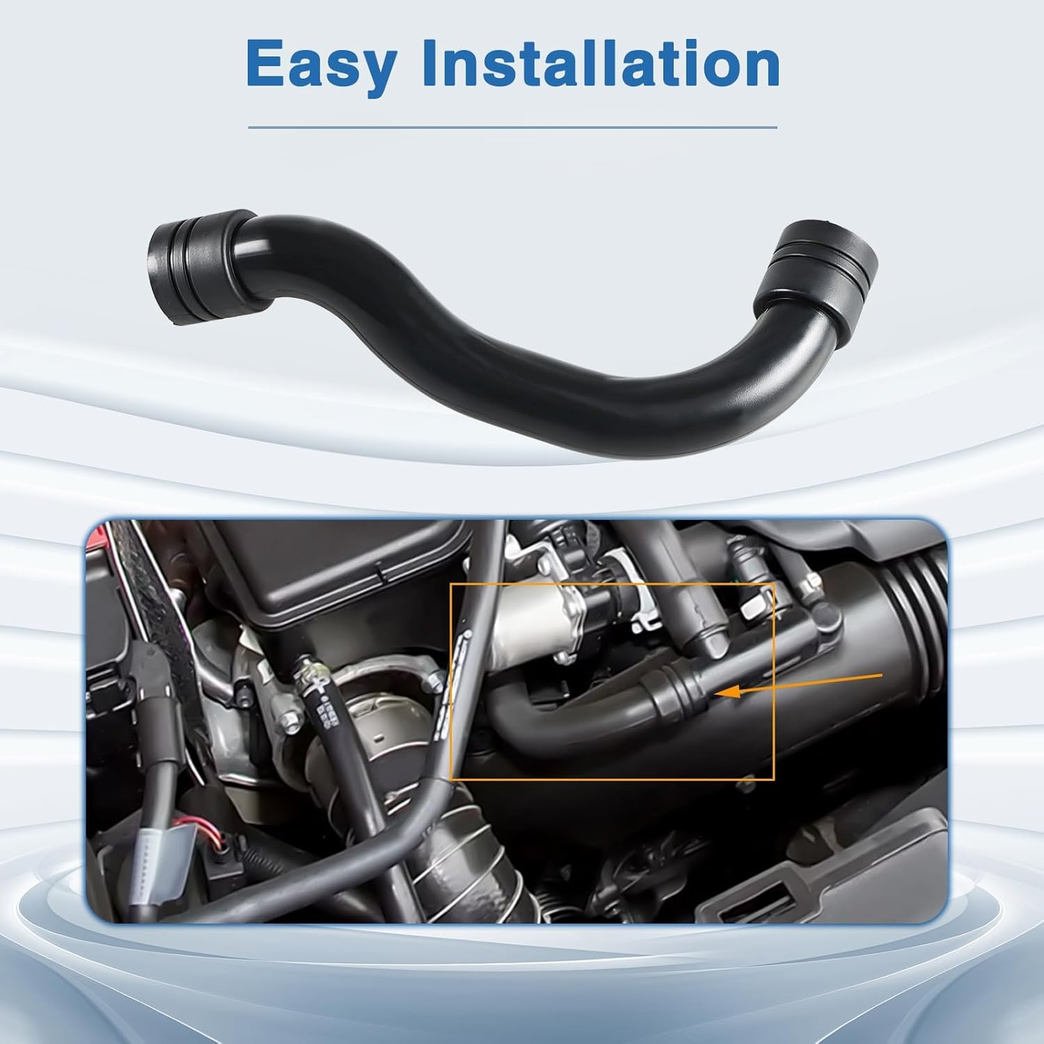 FUSCH Air Turbocharger Intake Pipe Repair Tube Intake Turbo Hose Compatible with Mercedes-Benz W172 SLK200/SLK250 2011-16, W212 E200/E250 2009-16, W204 C180/C200/C250 2007-13 Replace#: 2710901729 image number 6