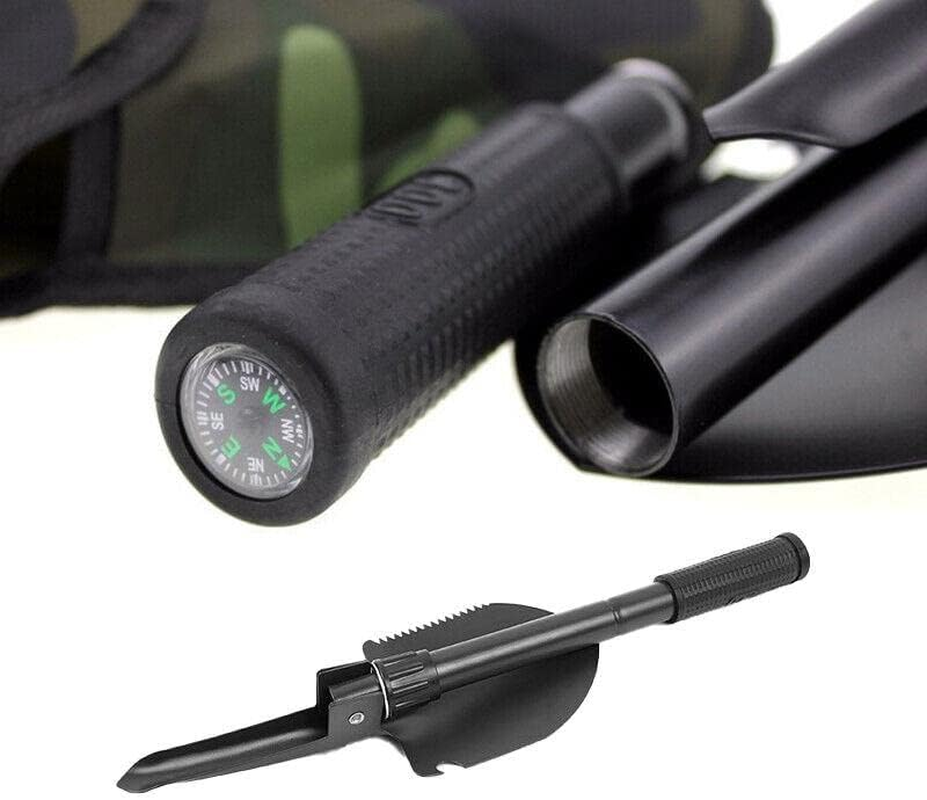 AIMALL Outdoor Survival Foldable Shovel Spade Garden Camping Hiking Camp Compass image number 4