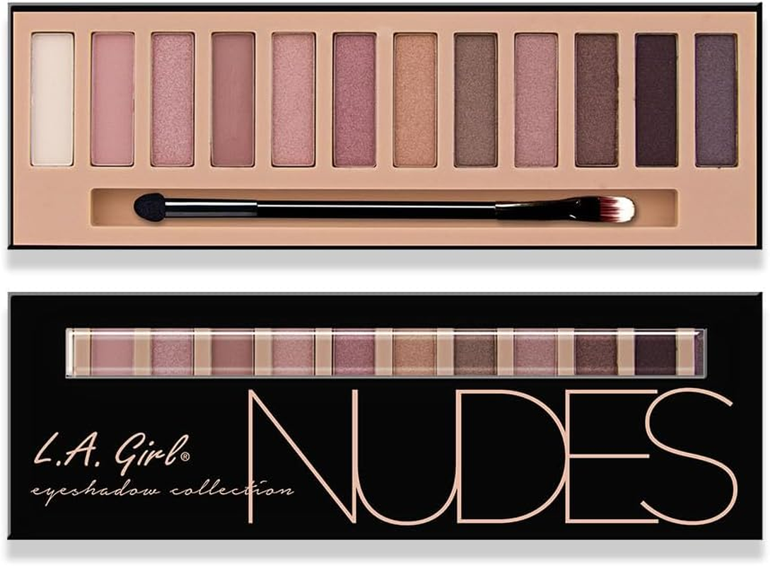 L.A. Girl Beauty Brick Eyeshadow, Nudes, 0.42 Ounce, Powder