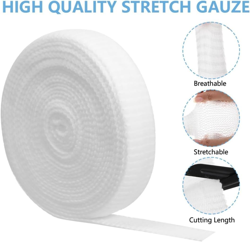 Elastic Net Dressing Breathable Tubular Stretch Gauze, 1 Roll Wound Dressing Elastic Mesh Nets, Tubular Bandage Gauze Sleeve Tubular Net for Arms and Lower Legs image number 4