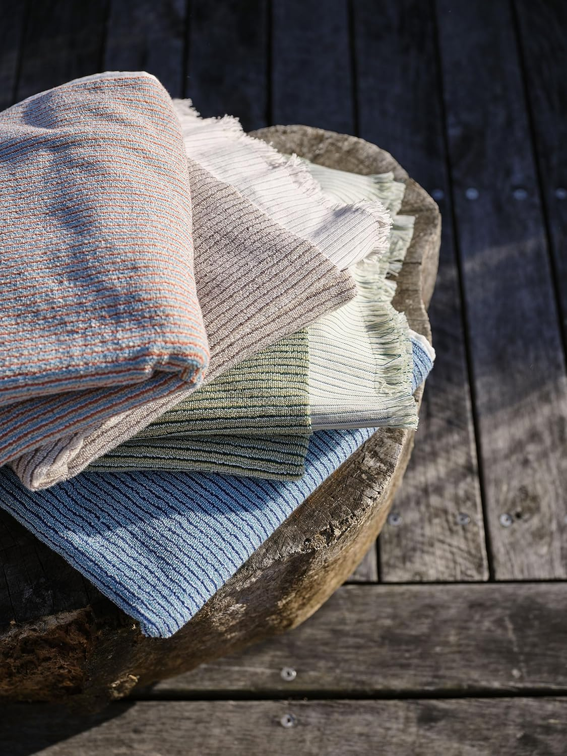 Linen House Alara 580 GSM Face Washer, Rust, 33 Cm X 33 Cm Size - Blue image number 5