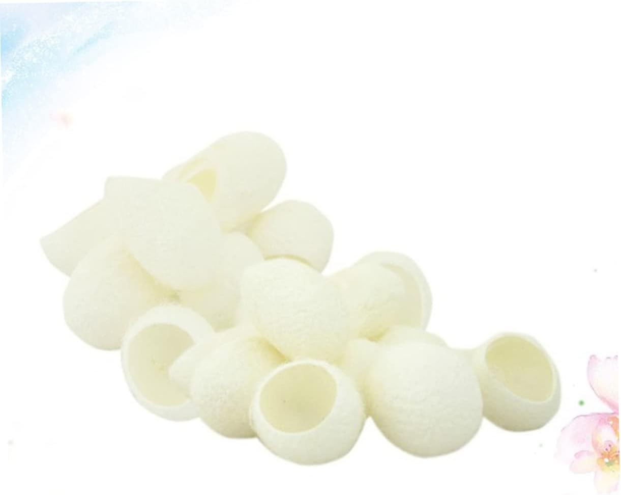 200Pcs Natural Organic Facial Cleaning Silkworm Balls for Skin Care Whitening Exfoliator Blackheads Removal Skin Care Scrub image number 2