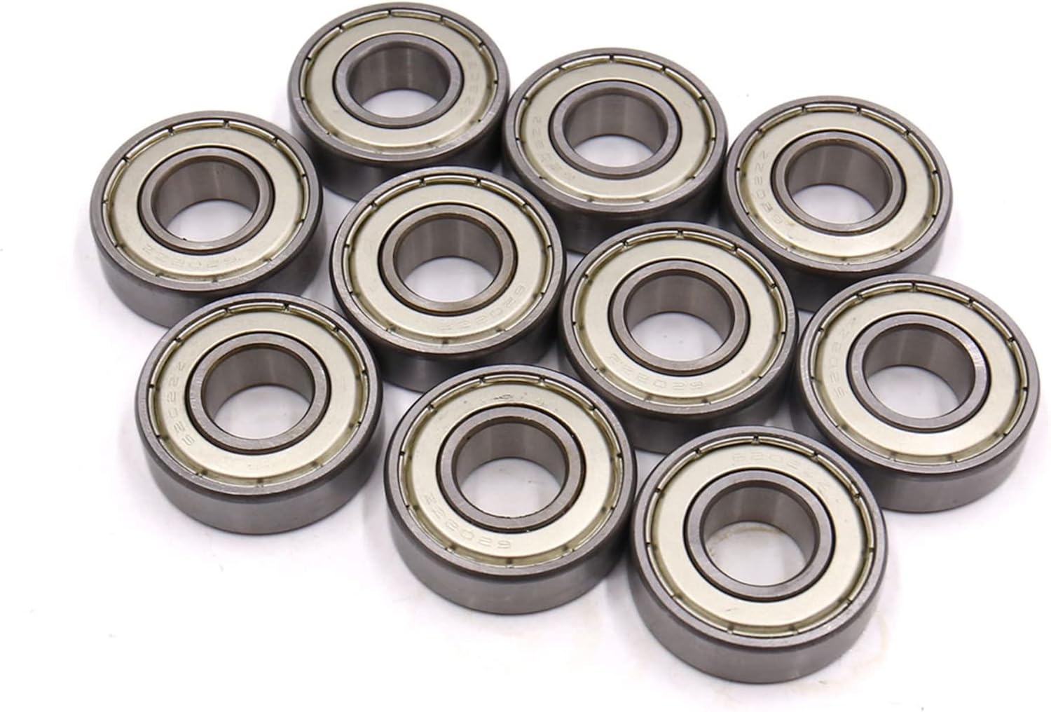 Uxcell 10 Pcs 6202Z 15 X 35 X 11Mm Double Shielded Deep Groove Radial Ball Bearing image number 4