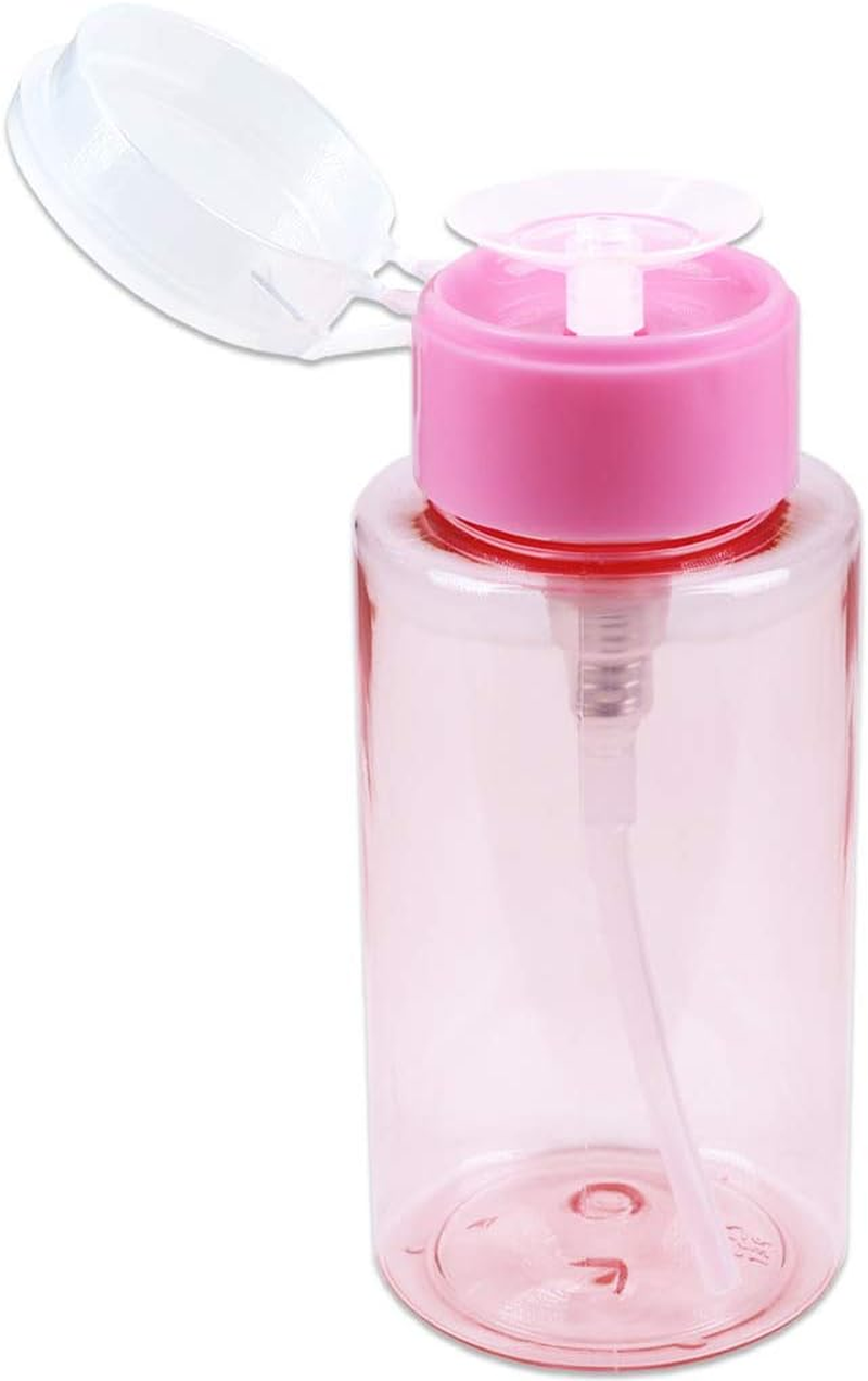 PANA Professional No Wording Labeled Push down Liquid Pumping Bottle Dispenser (7 Oz, CLEAR)