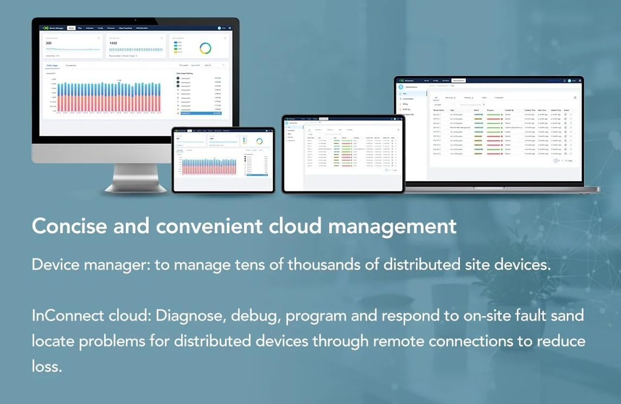 Inhand Networks IR315 Compact Industrial 4G LTE Router, Iot Router, Five Ethernet Ports, Dual SIM, Cloud Management, IO Ports, RS232+RS485, Router for Caravans RV Boat (4*IO Ports) image number 3