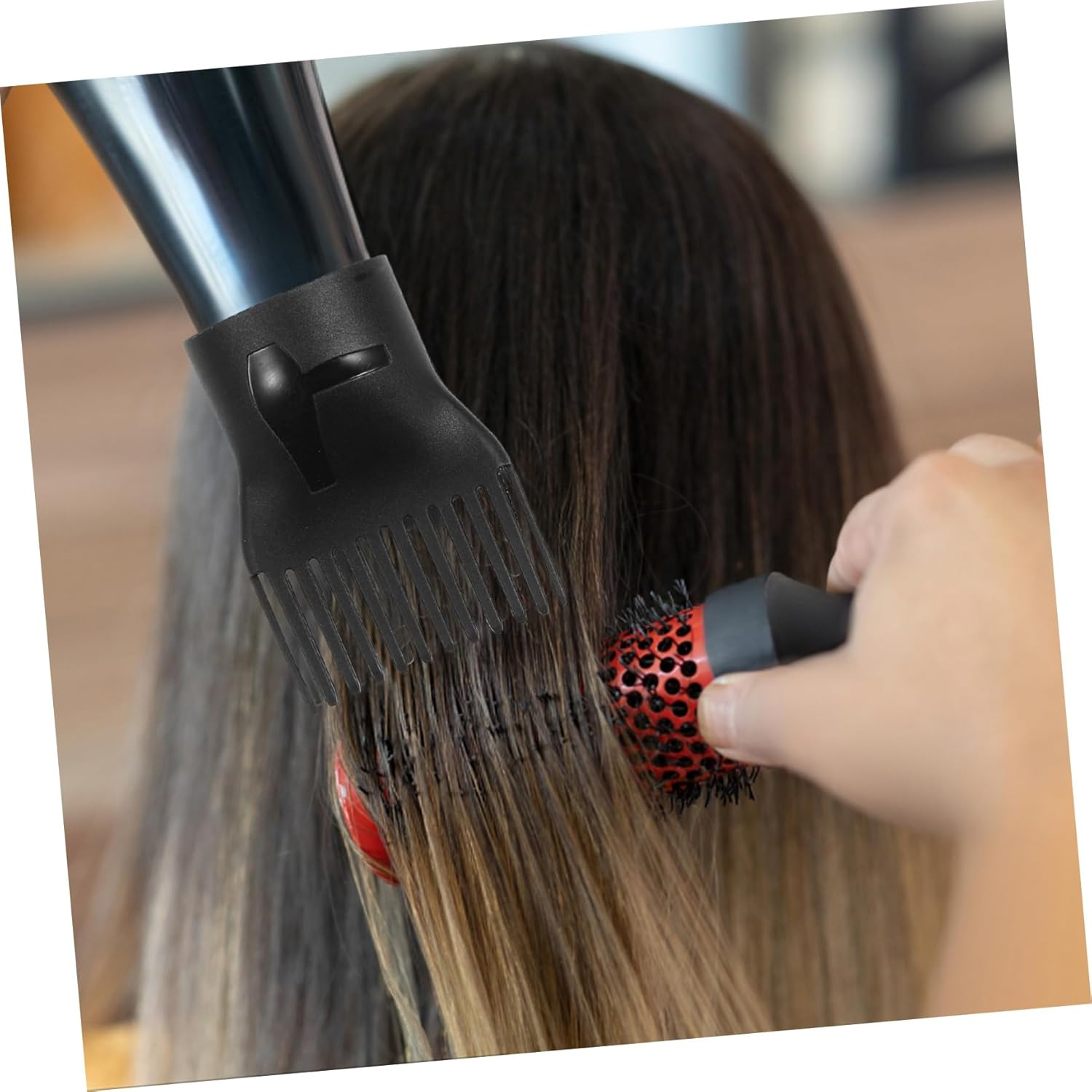 Universal Hair Dryer Diffuser Attachment 2Pcs Compact 7.4X7.3X4.7Cm Plastic Blow Dryer Nozzle Easy to Use Even Heat Distribution for Everyday Hair Care image number 4