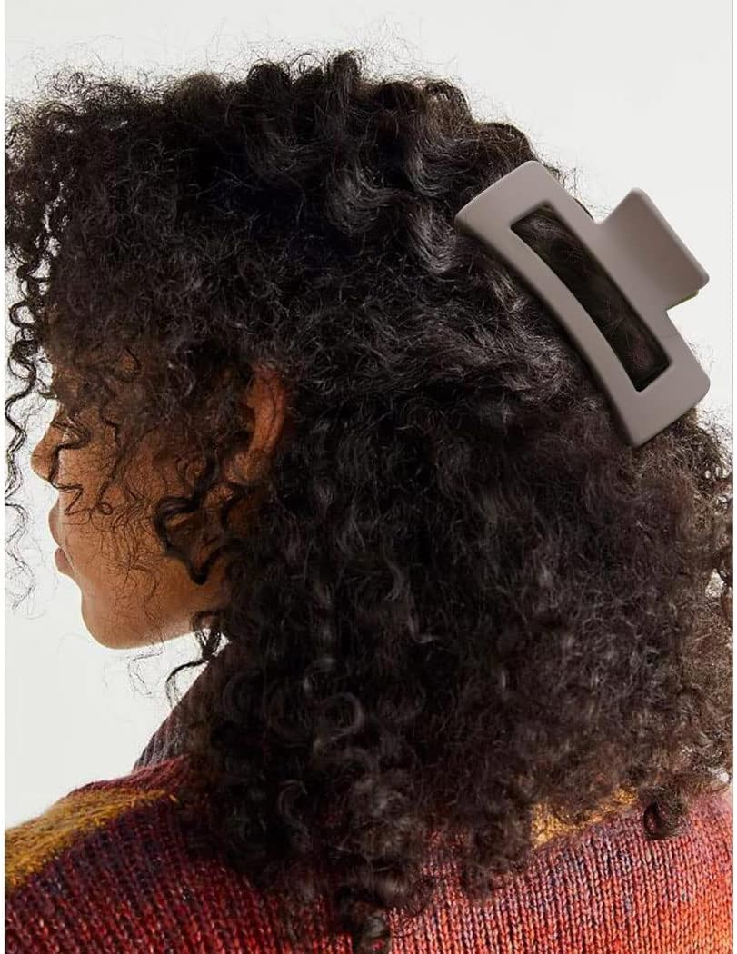 Canitor Matte Rectangular Banana Hair Clips for Thick Hair - 4 PCS Non-Slip Design Jaw Clips and Barrettes for Women image number 3