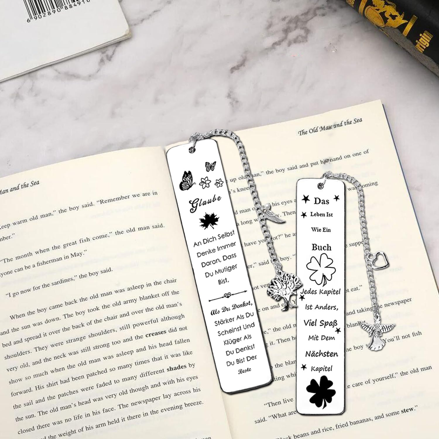 2 X Bookmarks, Metal Guardian Angel Bookmarks, Children'S First Day of School, Gift, Birthday, Graduation, Bookmark, Gifts for Boys, Personalised Bookmarks, Retirement Gifts - Combo 1 - 2 Pieces image number 6