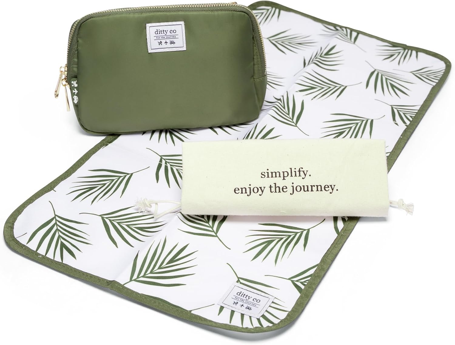 Mini Diaper Bag Belt Bag with Changing Pad - Compact Crossbody for Moms - Hands-Free Baby Travel Essentials - Stylish and Lightweight for On-The-Go Parents - Waterproof and Washable Design,