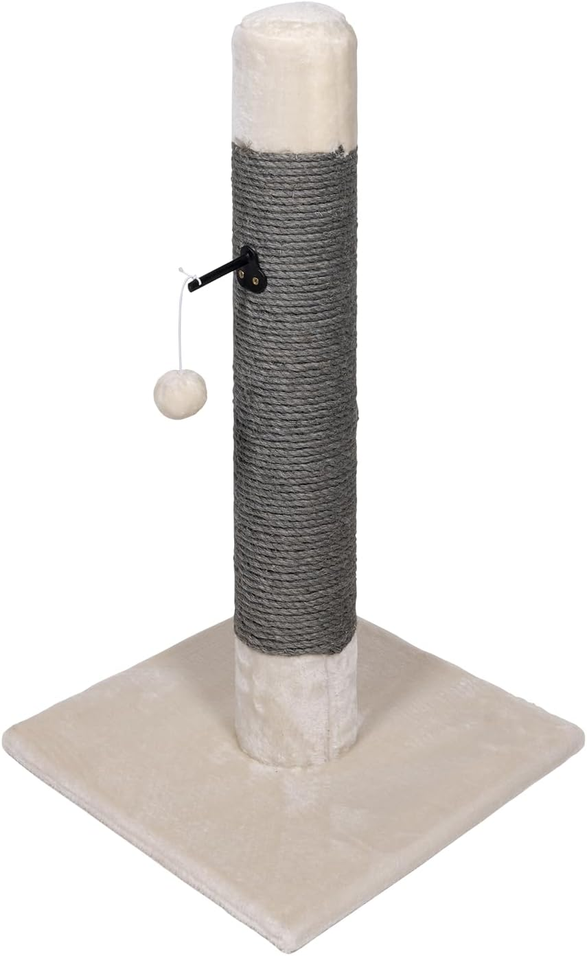 JACK and VANILLA, Dumbo Design Cat Scratching Post, Space to Play and Rest, Durable Materials, Easy Clean, Dimensions 30 X 30 X 45 Cm, Cream Grey Colour, Cat Tree Model image number 6