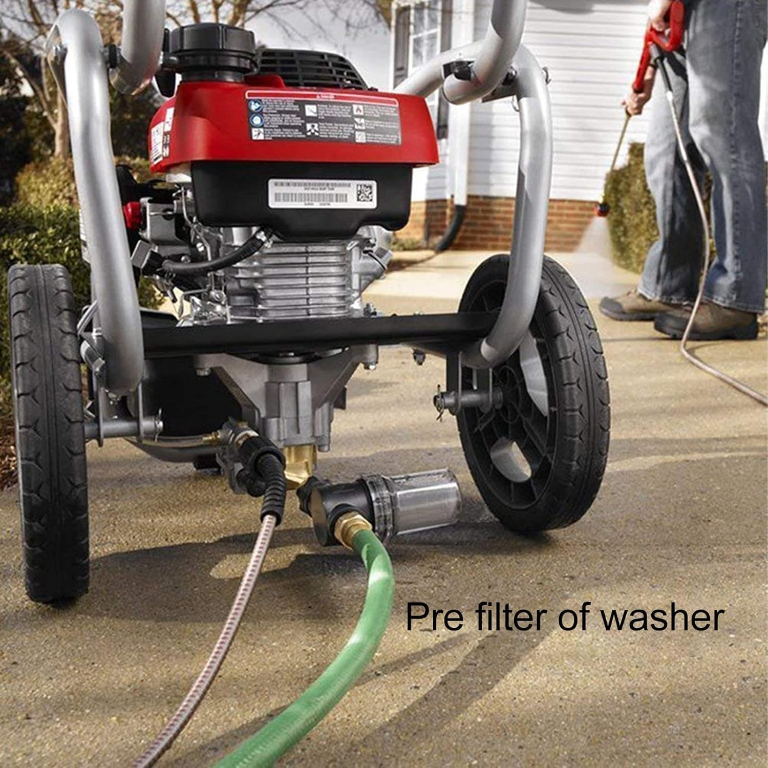 Limcryspp Garden Hose Pressure Cleaning Machine Inlet Filter, Sediment Filter, Equipped with 100 Mesh and 40 Mesh Screens, 2 Set image number 1