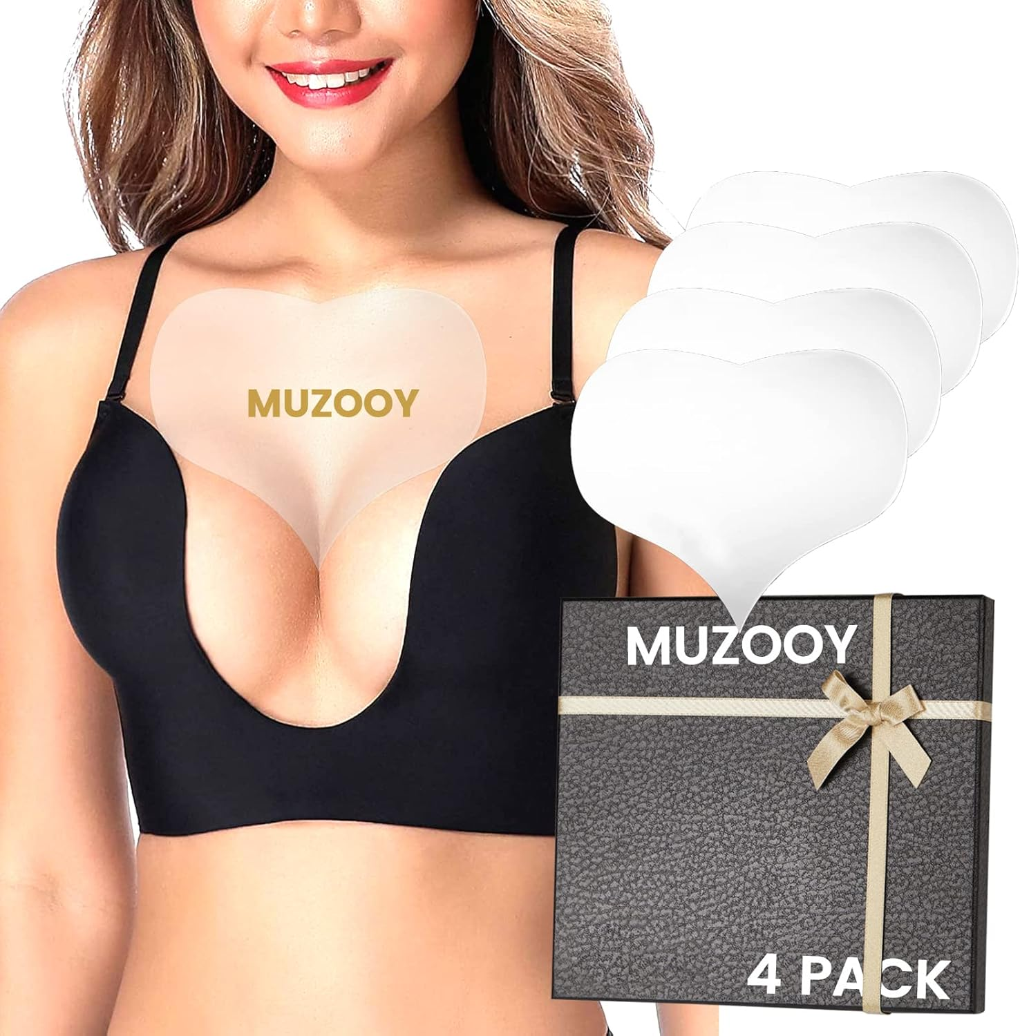 4 Pack Chest Wrinkle Pads, anti Wrinkle Silicone Chest Patches, Resuable and 100% Medical Grade D&eacute;collet&eacute; anti Wrinkle Patches, Overnight Wrinkle Remover Treatment While Sleeping image number 3