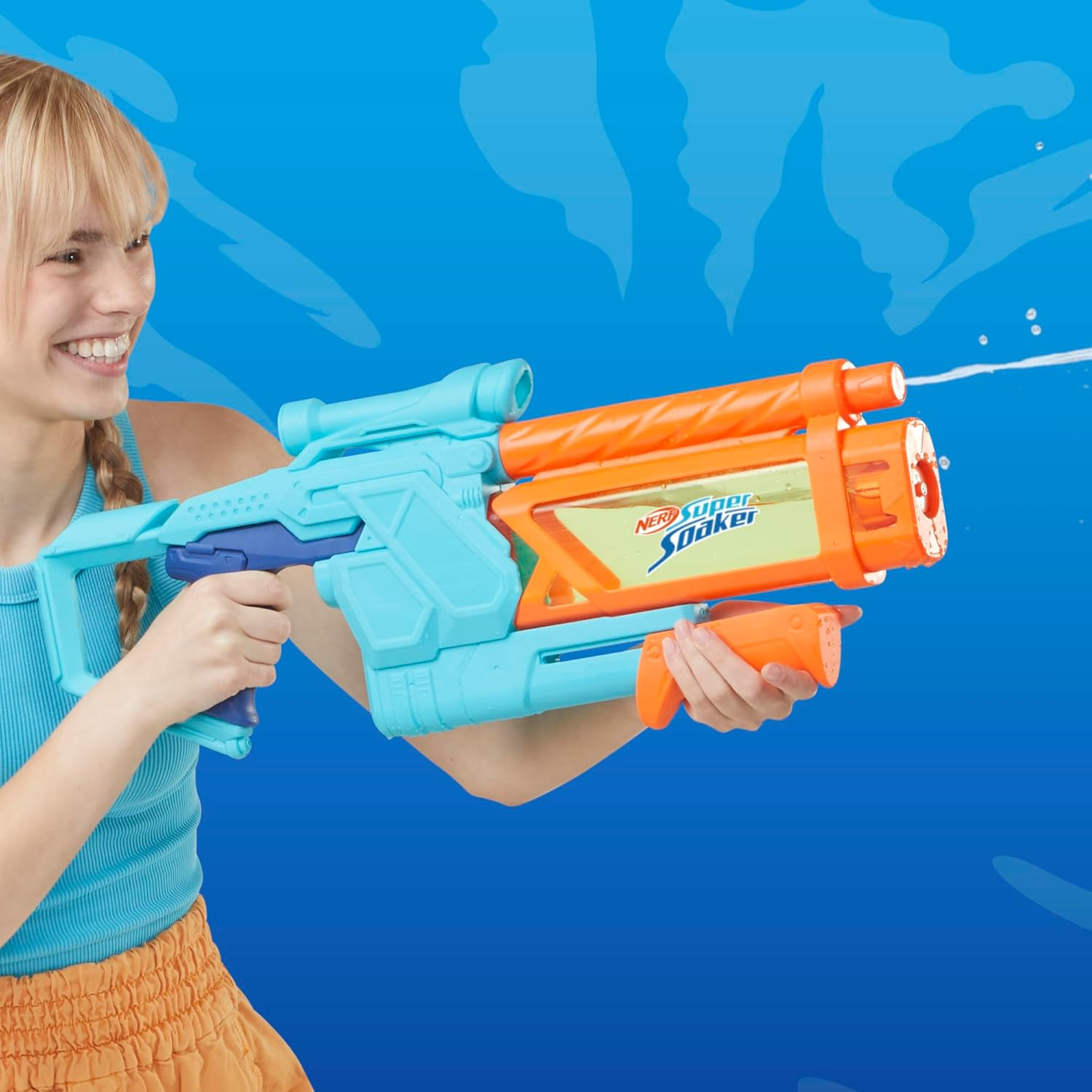 Nerf Super Soaker Mega Dunk-Fill Water Blaster, Easy Instant Fill Tank, Just Dunk & Go, 33.9 Fluid Ounce Tank, Water Toys, Ages 6+ image number 5