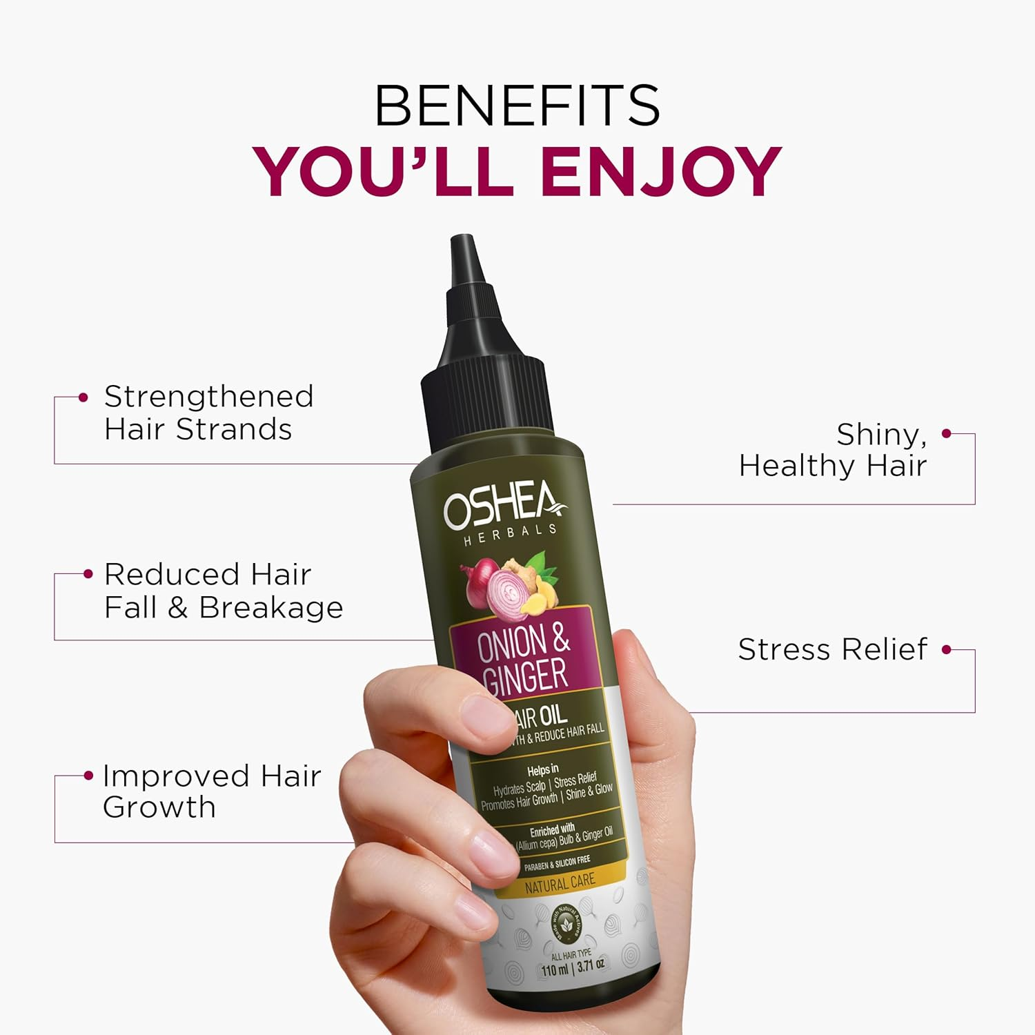 Oshea Herbals Onion and Ginger Hair Oil 110ML image number 1