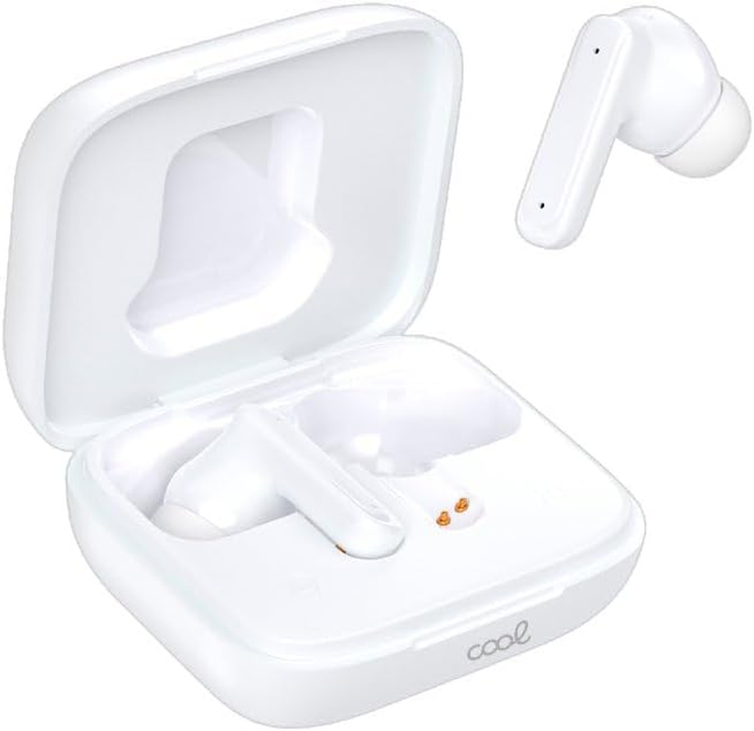 Cool Ambient Stereo Bluetooth Earbuds LCD Headphones White image number 6