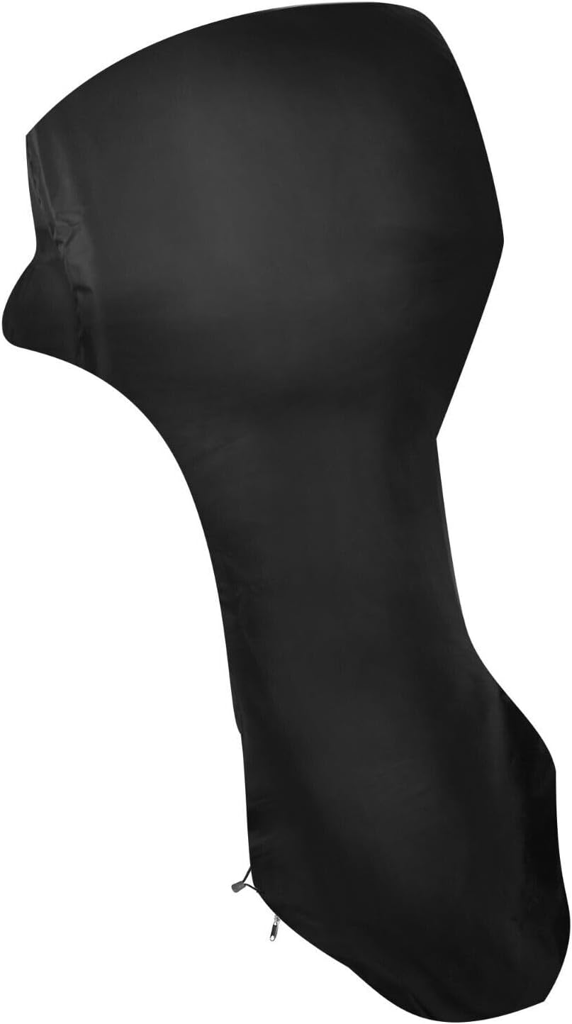 Boat Full Outboard Motor Cover 600D Heavy Duty Fabric, Waterproof, Black Outboard Boat Engine Cover (For 30~60HP Motor) image number 2
