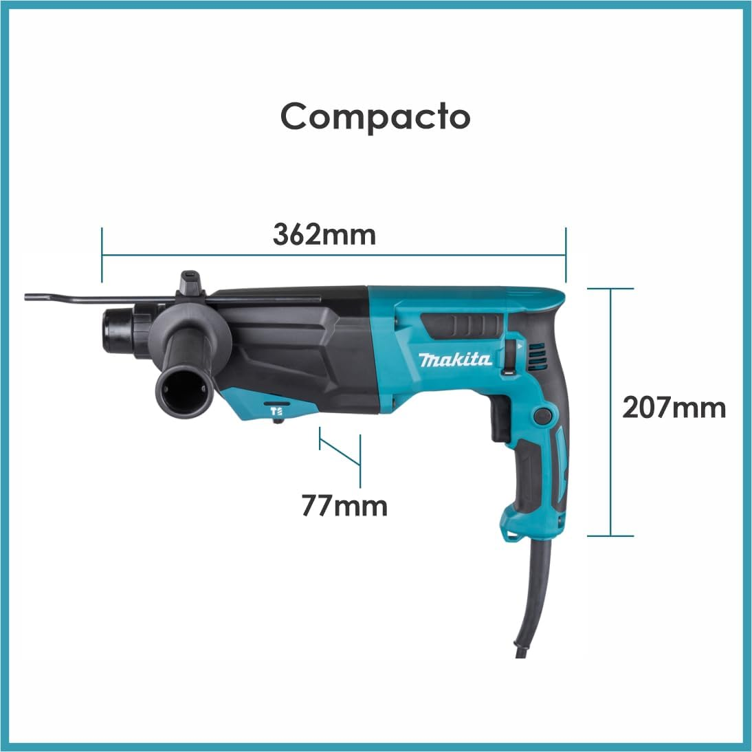 Sds plus HR2670 Makita 800W & 3 Joules 220V Hammer Breaker image number 4