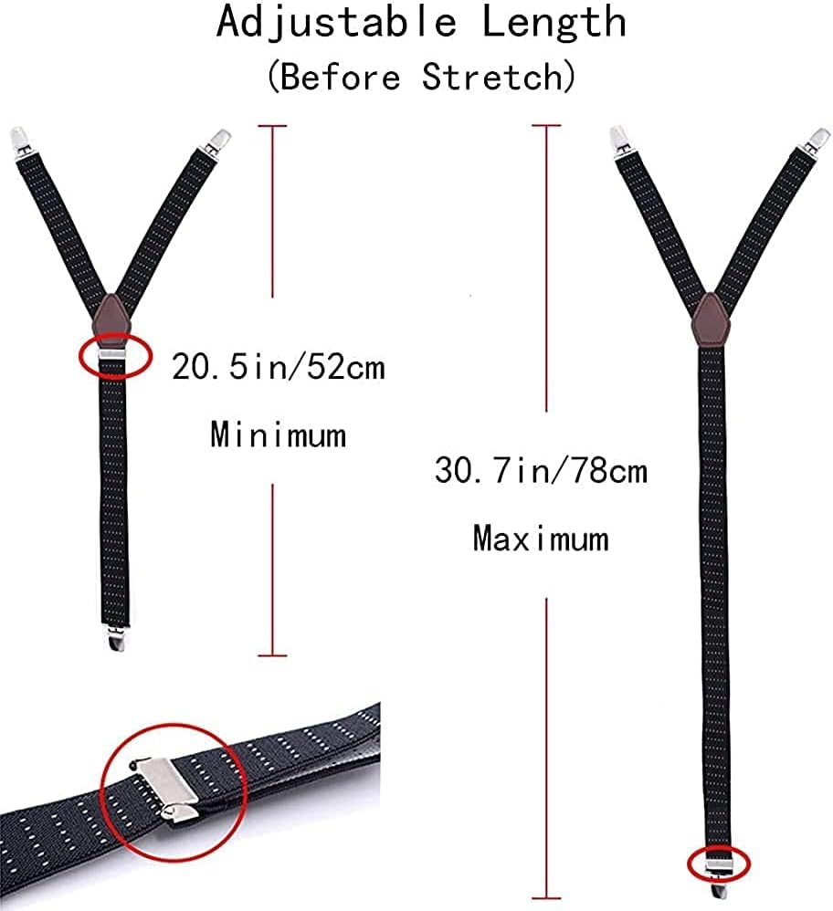 H HOME-MART Mens Shirt Stays Military Adjustable Elastic Garter Straps Sock Tucked in Non-Slip Clamps Shirt Stay Men'S Braces for Men Women