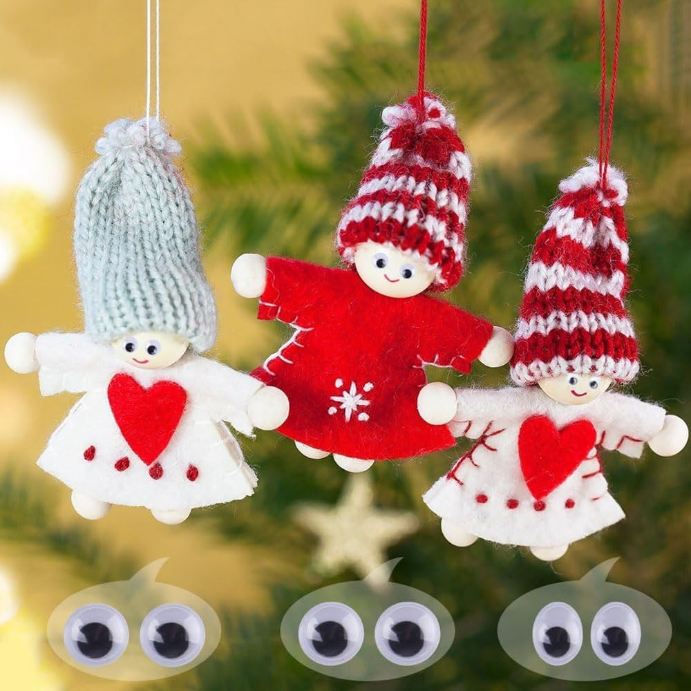 Googly Eyes for Crafts, 1280 Pieces, Self-Adhesive Black and White, Mixed Sizes image number 2