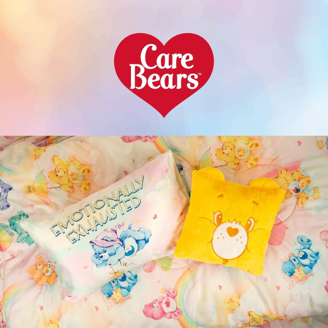 Franco Collectibles Care Bears Classic Retro Rainbow Bedding 5 Piece Super Soft Comforter and Sheet Set with Sham, Twin, (100% Official Licensed Product) image number 2