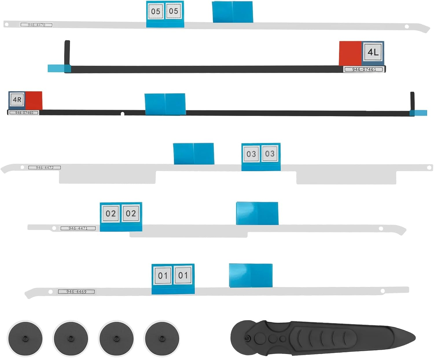 LCD Display Screen Adhesive Strips Sticker Replacement Tape Professional Repair Kit Compatible with Imac 27" A1419 Retina 2012-2015 (With Opening Tool)
