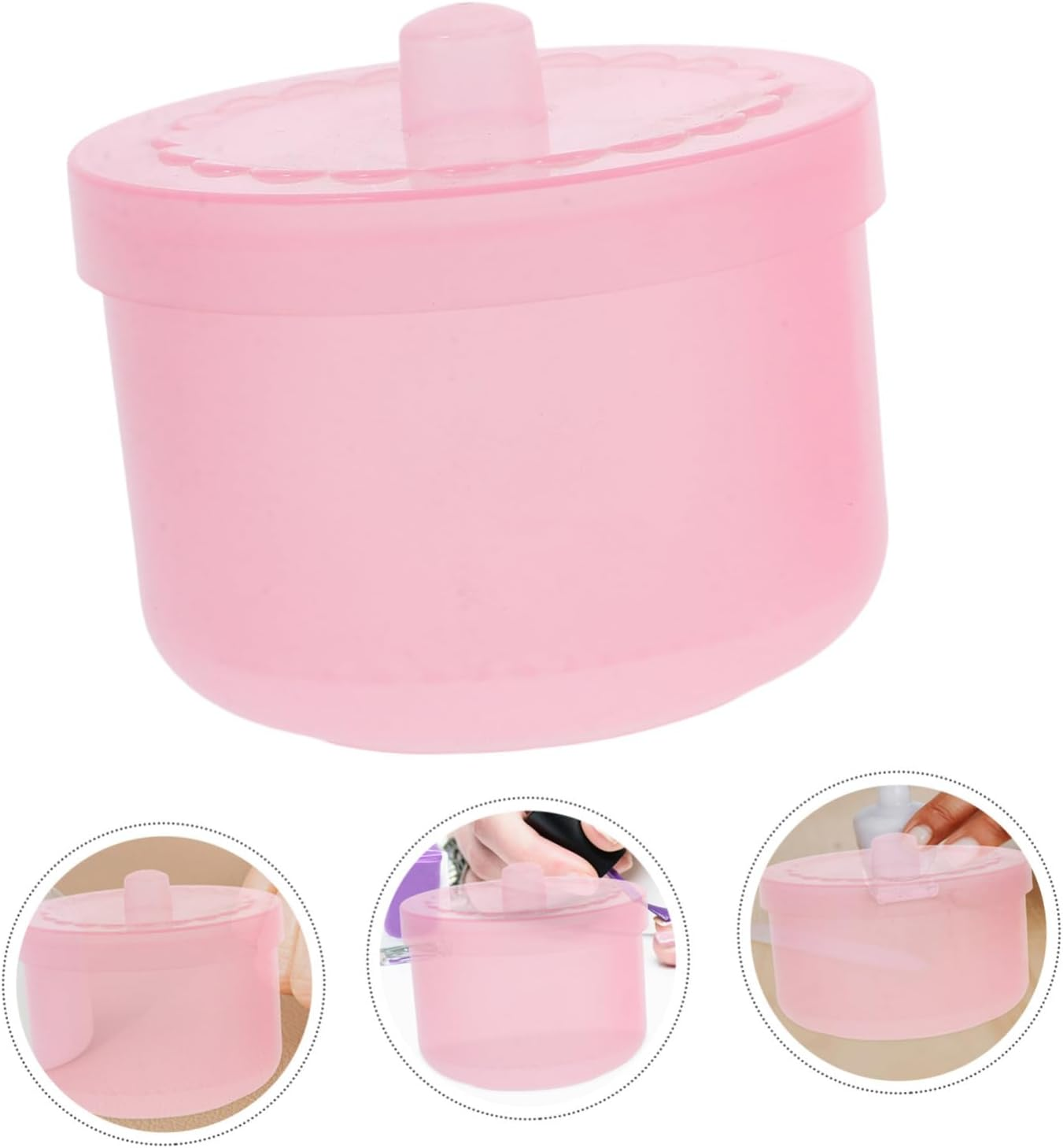 2Pcs Plastic Nail Tool Cleaner Box with Double-Layer Filter for Manicure Tweezers Sterilizer Tray Pink Organizer Case Suitable for Nail Art image number 3