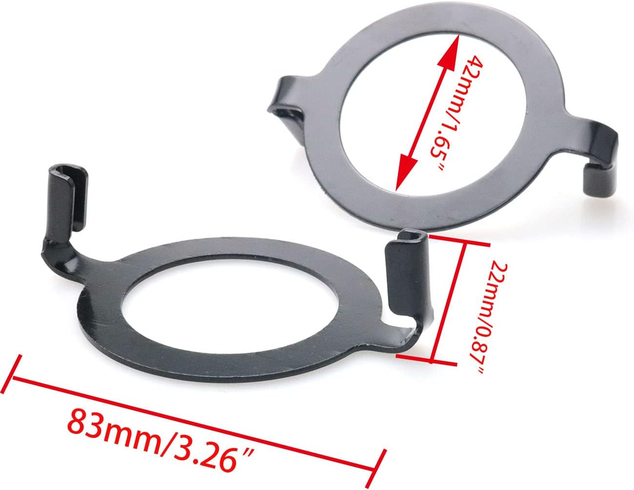 4PCS 1.65 Inches Socket Lamp Harp Saddle Base, Lampshade Holder Non-Slip Collar Ring Adapter for E27 Threaded Base, Black image number 4