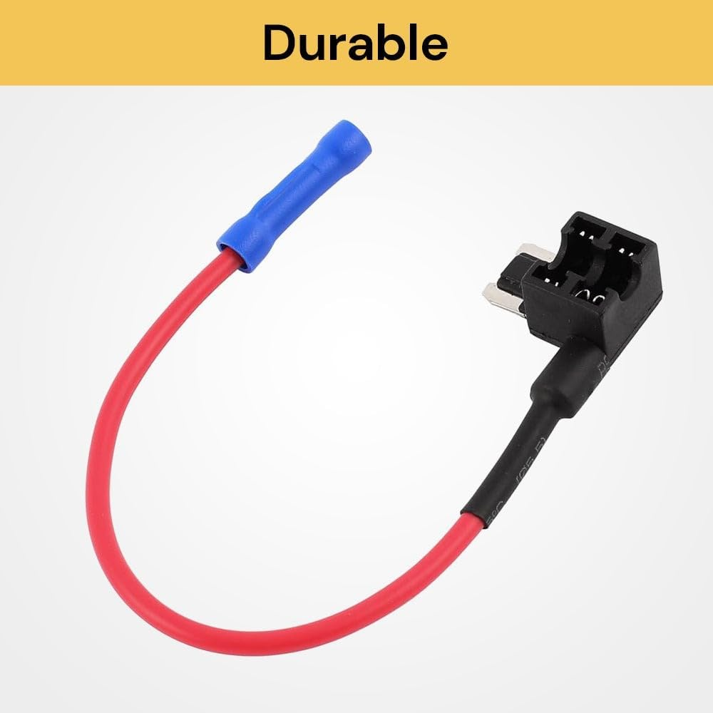 Spendeal FT3 12V Add-A-Circuit Fuse Tap, Piggy Back Blade Holder Plug Socket, Fuse Holder Adapter Mini Size ATM APM Blade Plug Socket Pure for Cars Trucks Boats Copper Wire (5 Pcs) image number 3