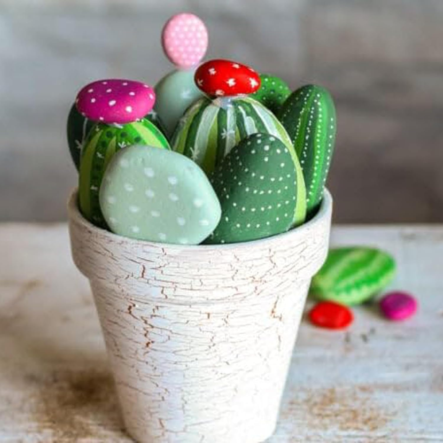 JEUIHAU 50 PCS 1.2-2 Inches Painting Rocks, Natural River Stones for Family Time, Crafting, Arts, Kindness, DIY, Party Decoration - Smooth Flat Gray Craft Stones image number 4