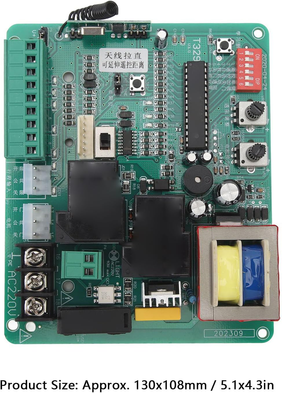 Control Board for AC Sliding Gate Opener, Universal Main Electronic Control Board with LED Indicator, Sliding Gate Motor Replacement Accessories image number 4
