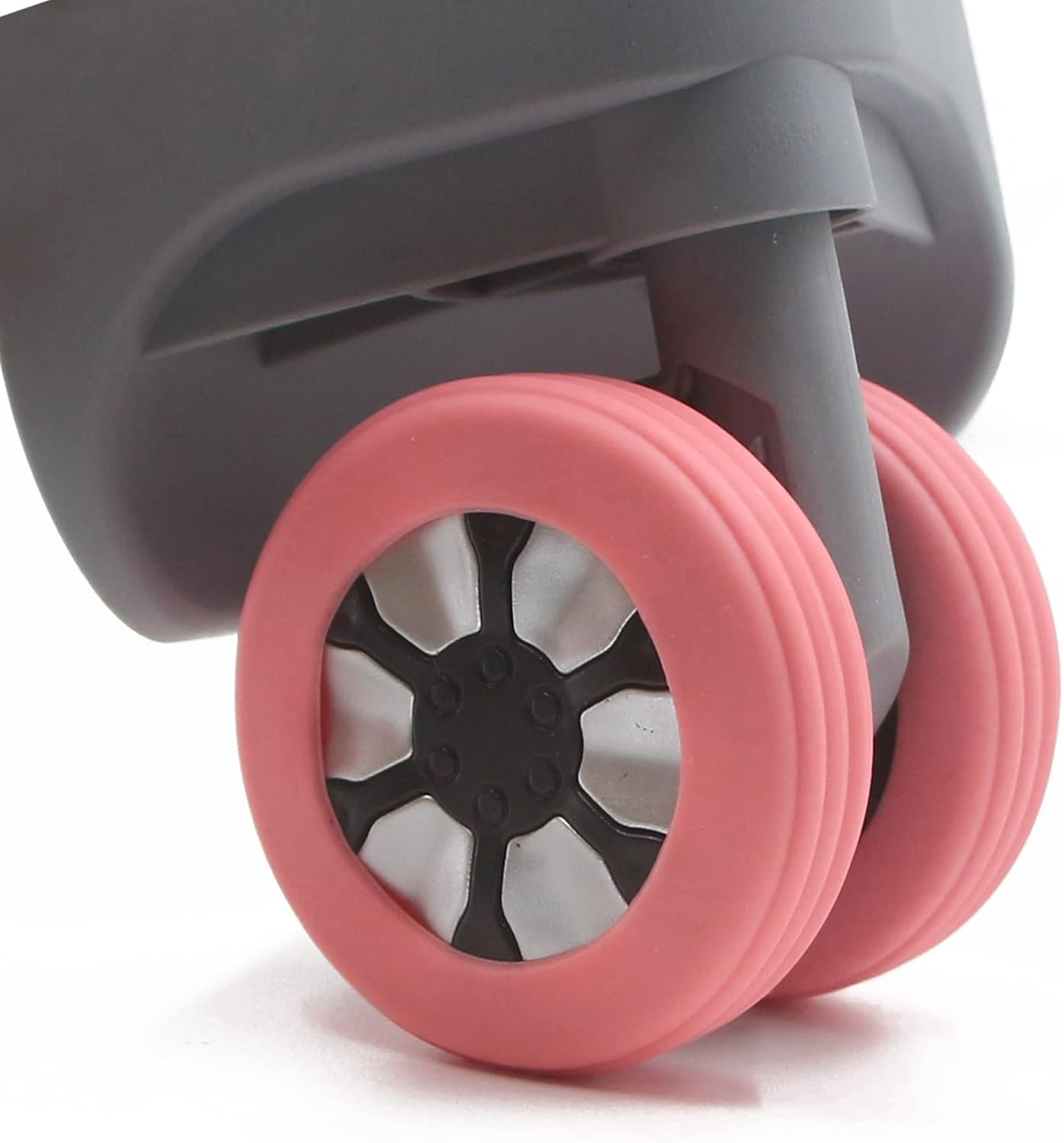 Uinhuine 9Pack Luggage Suitcase Wheels Cover for Most 8-Spinner Wheels Luggage Sets - Pink, 2-3Inch, Colorful Wheel Protector - Blue image number 2