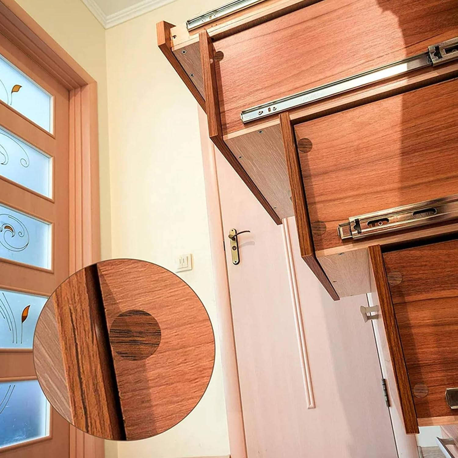 Self-Adhesive Screw Holes Covers, 11 Sheets/ 594 Pcs Furniture Screw Cover Dustproof Cabinet Sealing Sticker for Furniture Wardrobe Kitchen Bookcase Wood Hole Home Decoration