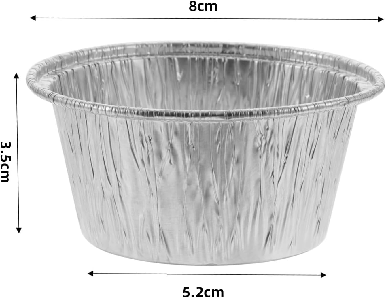 Lyfengdeam 100Pcs Cupcake Baking Cups Aluminium Foil Muffin Cups Pudding Molds Egg Tart Baking Cups Dessert Containers 3In image number 3