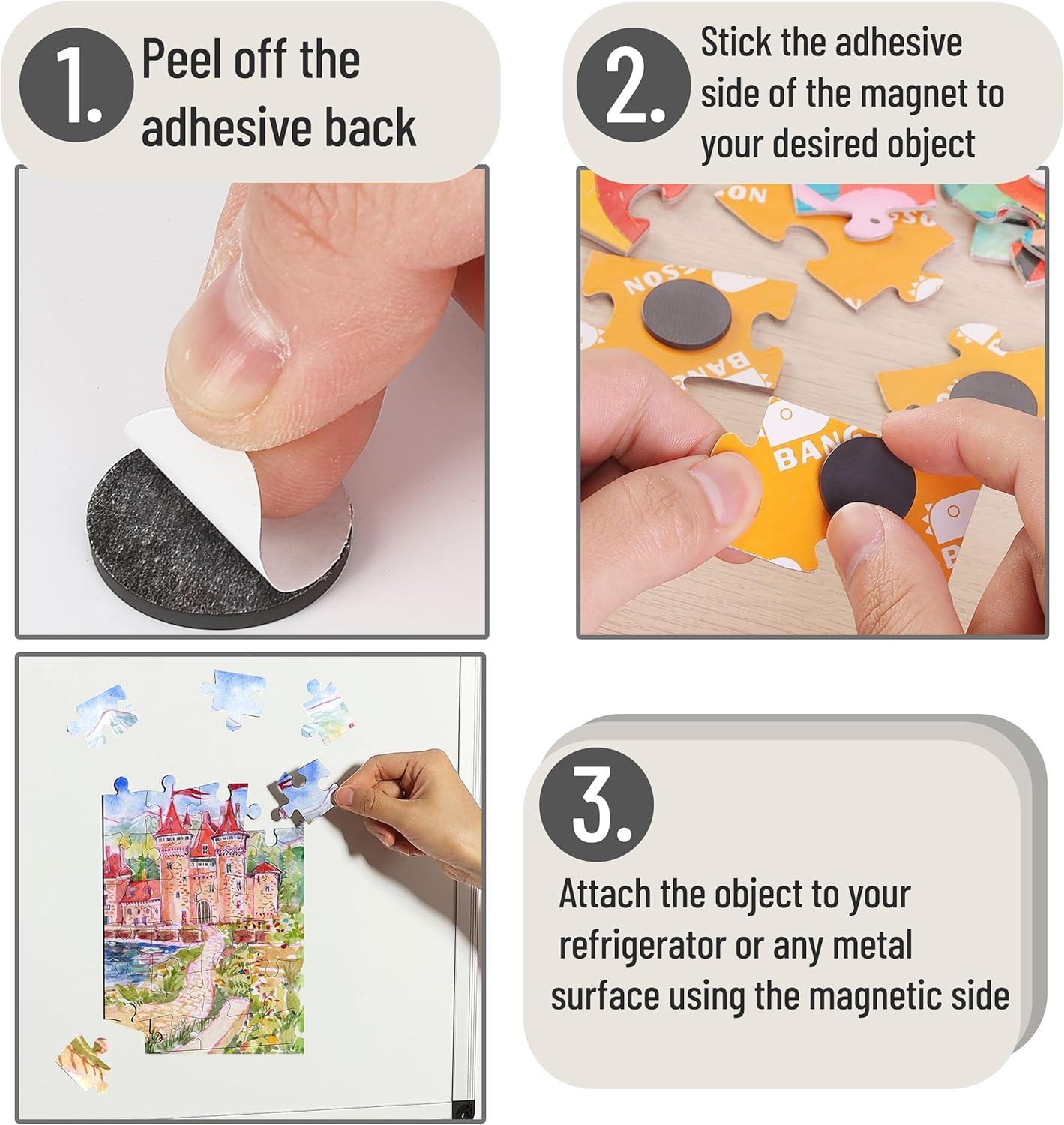 Self Adhesive Magnet Dots, 120 Pcs, Magnets for Crafts, Magnets with Adhesive Backing, Magnetic Tape, Circle Magnets, Magnet Stickers, Adhesive Magnets, Craft Magnets, Magnet Tape image number 2