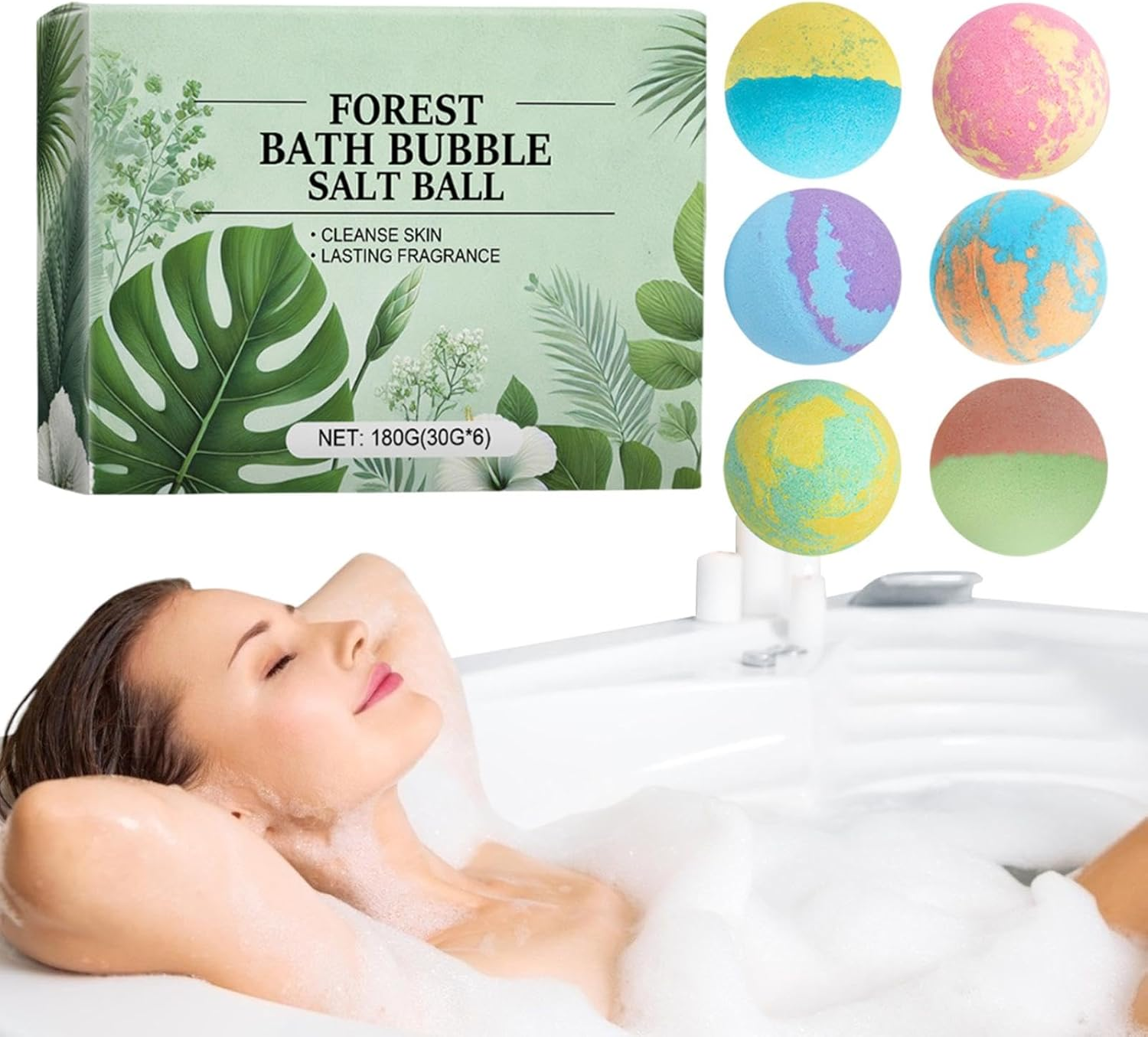 Lueear Shower Bombs, Bath Shower Ball, Natural Bath Balls for Relaxation and Stress Relief, Long-Lasting Fragrance Bath Balls image number 6