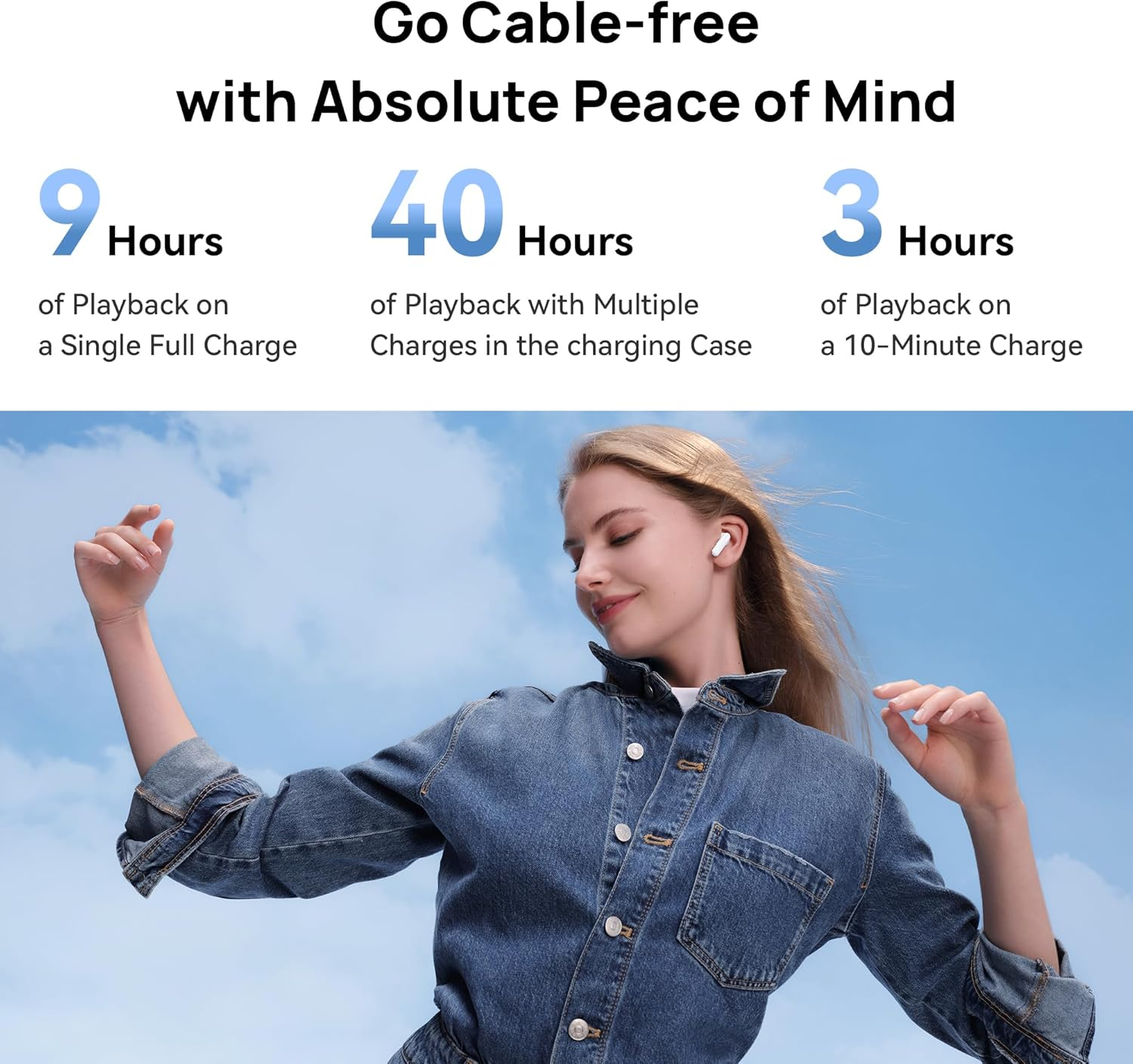 HUAWEI Freebuds SE 2 Wireless Headphones, White, Bluetooth, up to 40 Hours Battery Life, Lightweight and Comfortable, Balanced Sound, AU Version image number 6