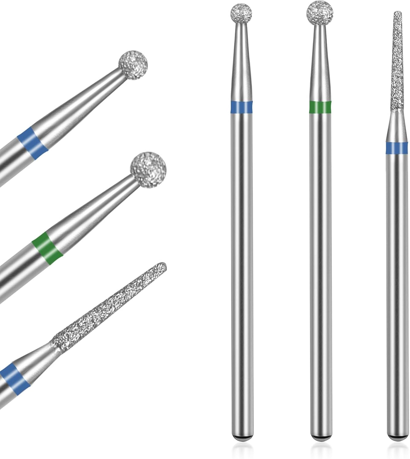 6PCS Ultra Fine Cuticle Bit for Nail Drill, 3/32" Diamond Nail Drill Bit Set, Safety Carbide Grinding Heads Cuticle Remover Nail File Bits for Acrylic Gel Nail Art, Manicure Pedicure Home Salon Tools image number 4