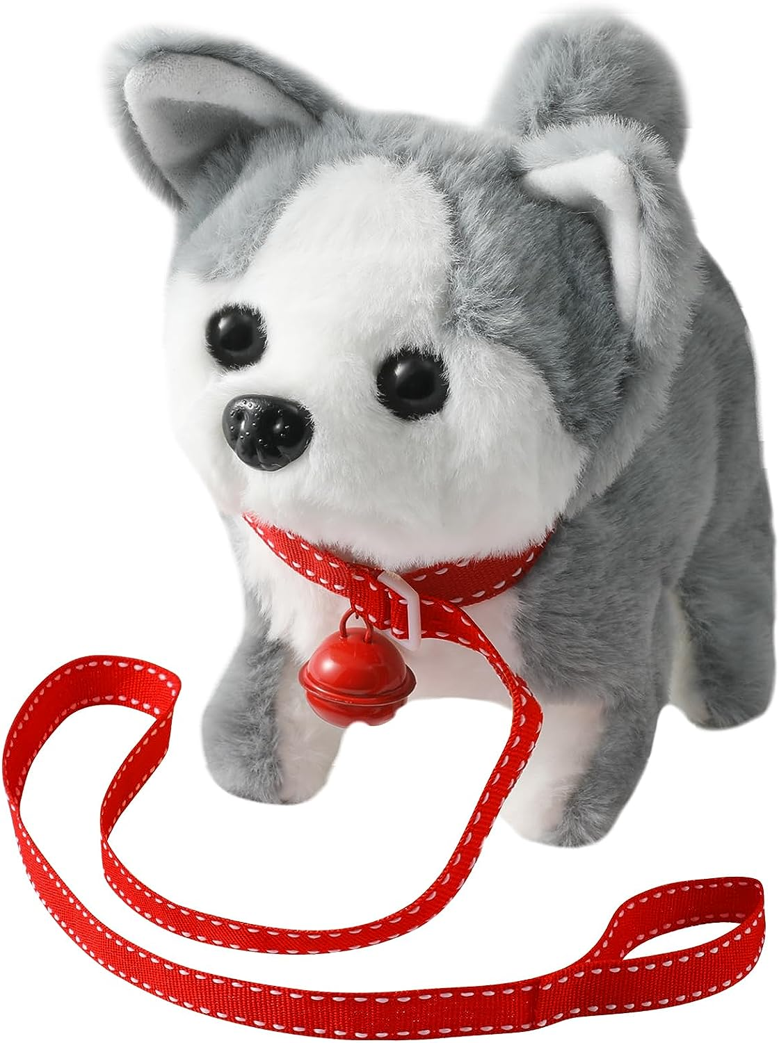 Plush Husky Toy Puppy Electronic Interactive Dog - Walking, Barking, Tail Wagging, Stretching Companion Animal for Kids image number 1