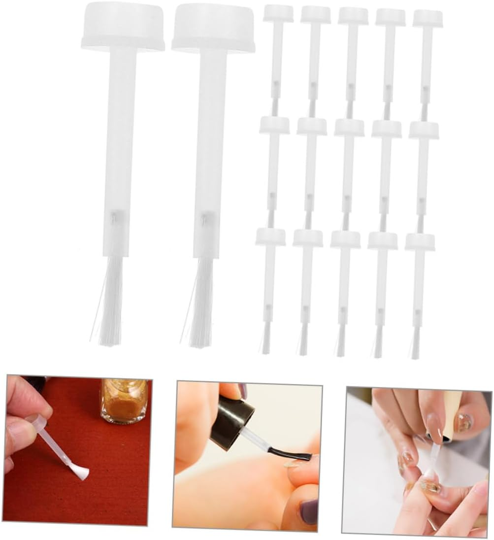 COMPUKAS 250Pcs Nail Dip Powder Brush Replacement Bristle Brush for Gel Nail Polish Easy to Use image number 1