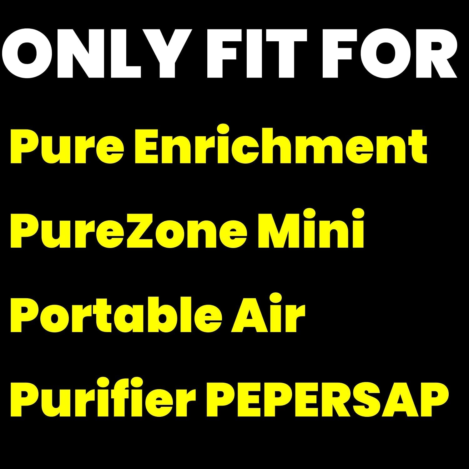 4 Pack Replacement Filters Compatible with Pure Enrichment Purezone Mini Portable Air Purifier PEPERSAP image number 6