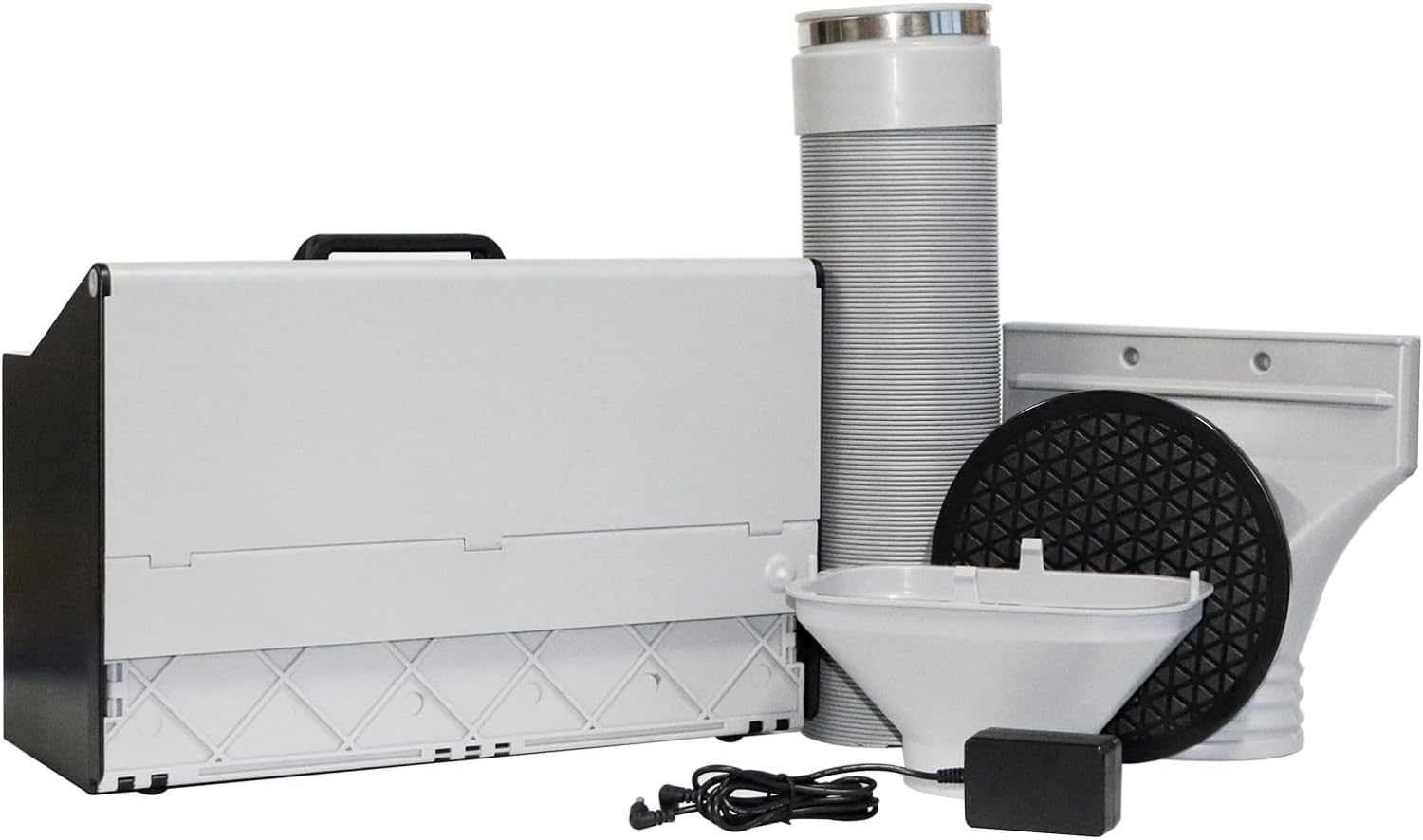 Voilamart Portable Spray Booth Kit, Airbrush Spray Booth Kit with 4 LED Lights, Powerful Dual Exhaust Fans, Spray Booth Filter, Turntable, 6 Ft Extension Hose for Painting Model Cake Crafts Arts image number 5