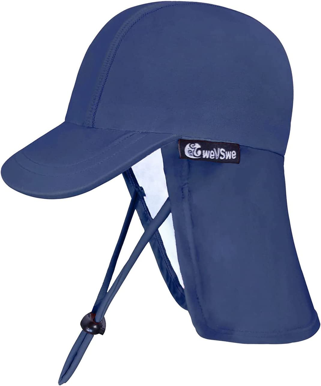 Wevswe Baby Toddler Sun Hat UPF 50+ Swim Cap Flap Neck Protection Adjustable Chin Straps UV Sun Protection Hats