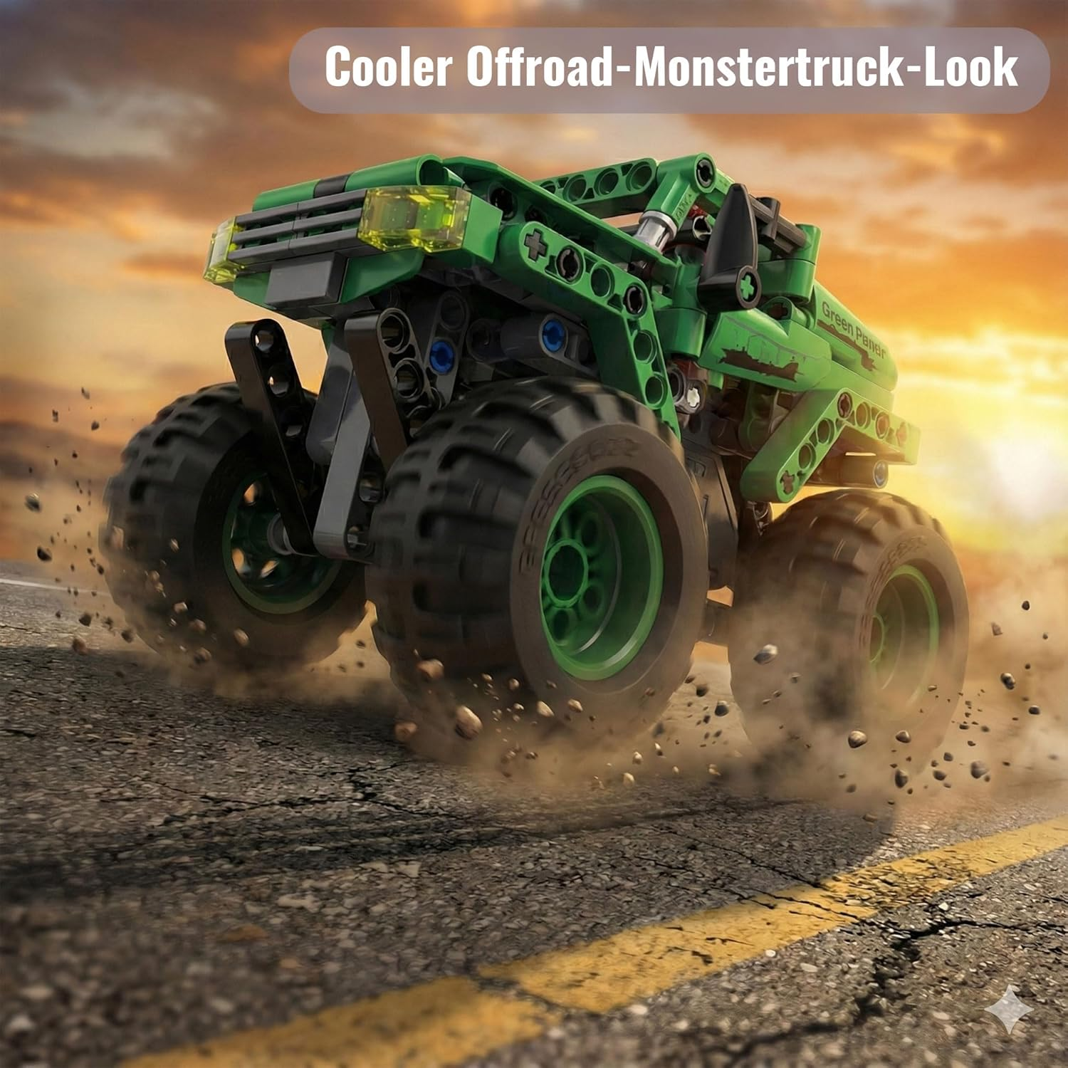 SUV Jeep Car CADA Building Block Set with Pull Back Function, Vehicle Plug-In Kit DIY Pull-Back Toy, Off-Road Vehicle Model Kit Made of Clamping Blocks, Pickup Technology Kit for Children and Adults image number 4