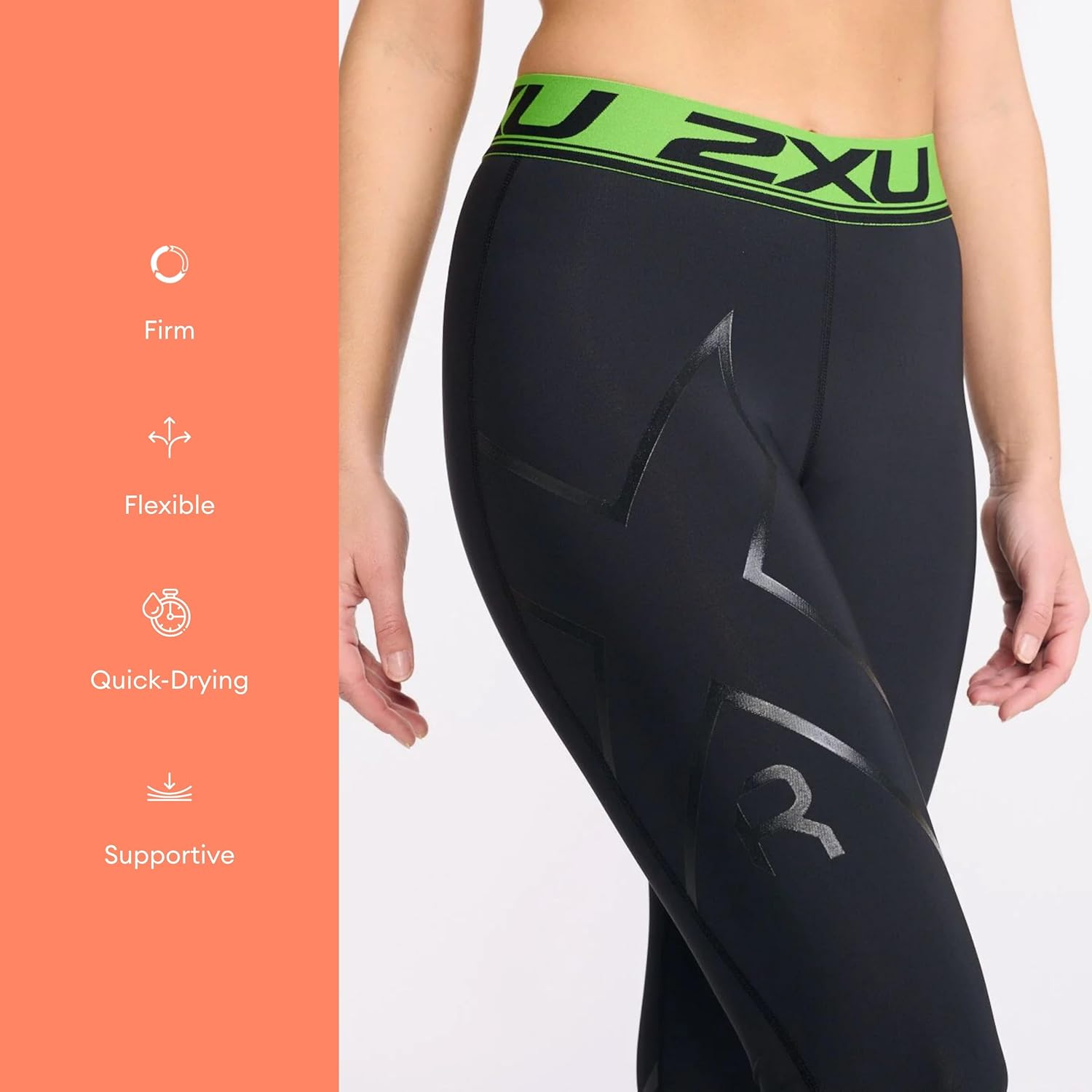 2XU Women'S Refresh Recovery Compression Tights - Powerful Compression, Post Workout Muscle Recovery - Black/Nero image number 2