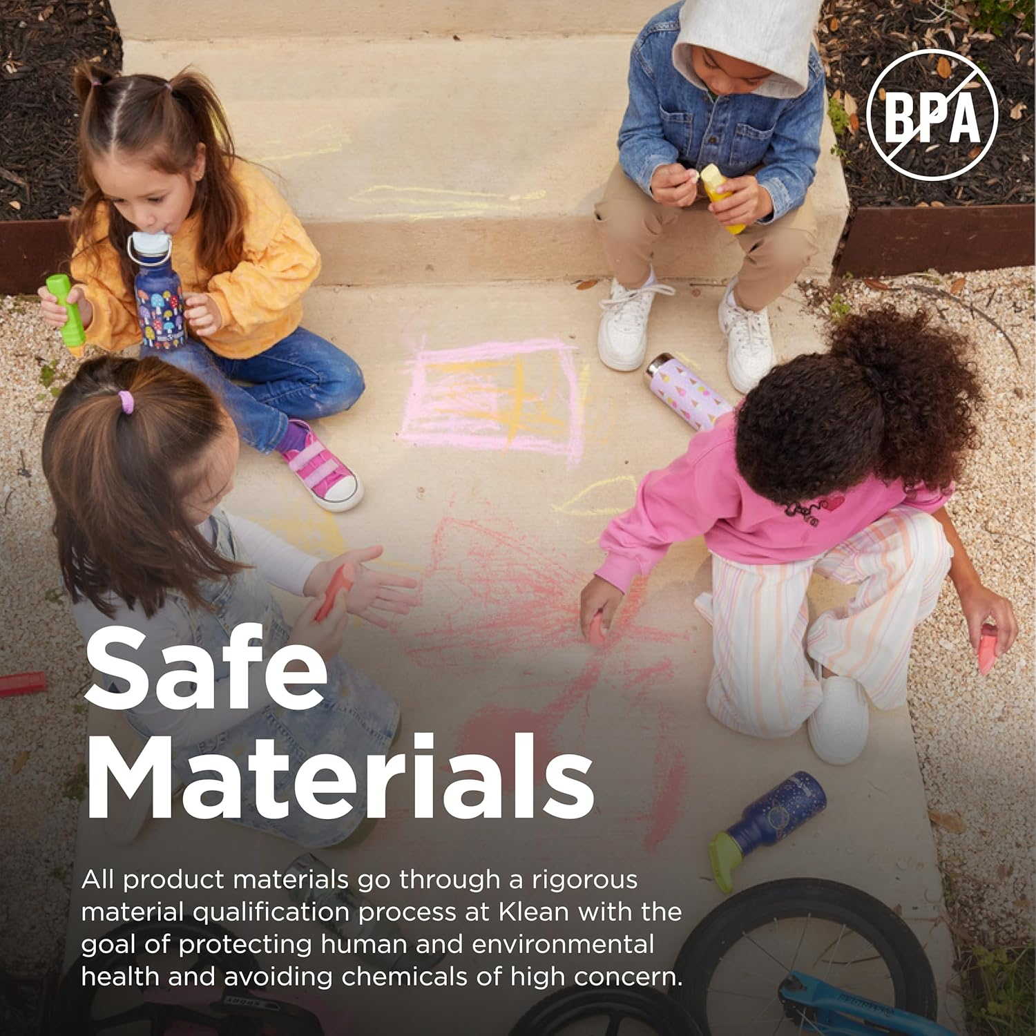 Klean Kanteen Classic Kid'S Water Bottle with Flip Seal Sport Cap Ice Cream, 12 Oz (355 Ml) Capacity image number 3