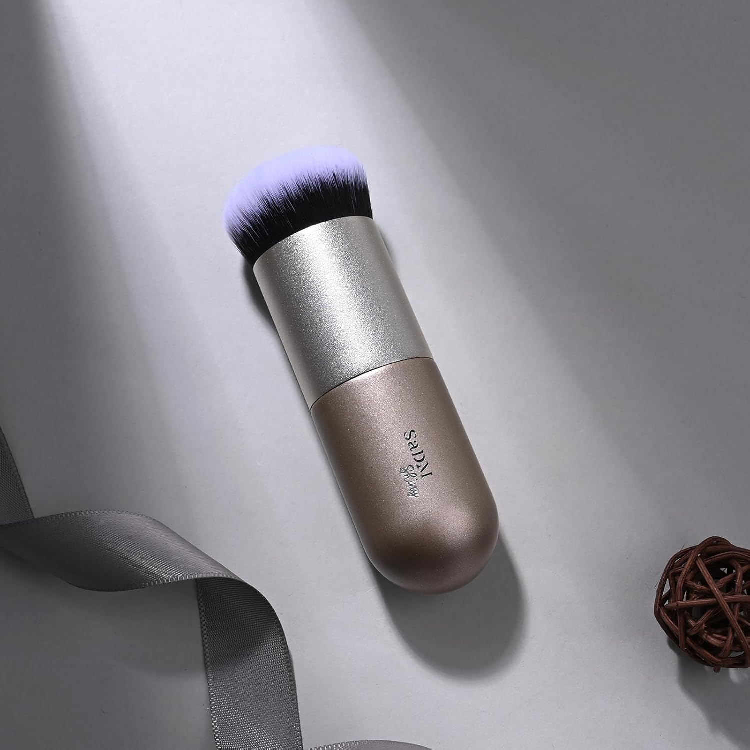 Kabuki Makeup Brush - Blender Brush for Powder, Cream, Liquid Foundation, Sunscreen, Blush Blending & Bronzer - Professional Make up Brush - Full Face Makeup Brush - Vegan & Cruelty Free image number 2