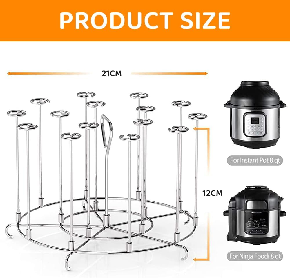 Air Fryer Skewer Rack &ndash; Stainless Steel Vertical Kabob Stand, Metal Skewers for Grilling Meat, Veggies, Appetizers &ndash; Air Fryer Accessories image number 4